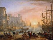 Claude Lorrain, Seaport at Sunset (mk17)